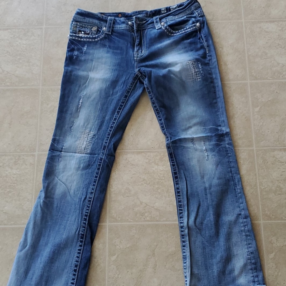 Distreaaed miss me jeans